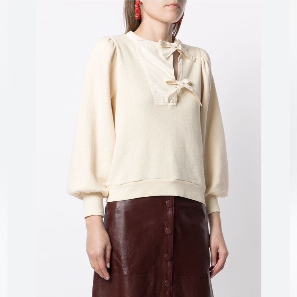 Ulla Johnson Alba Bow Embellished Top